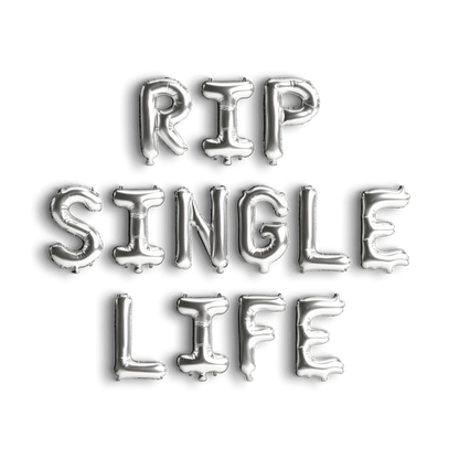 RIP Single Life Balloon Banner - Halloween Bachelorette Party Decorations Bach and Boujee Balloons