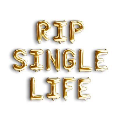 RIP Single Life Balloon Banner - Halloween Bachelorette Party Decorations Bach and Boujee Balloons