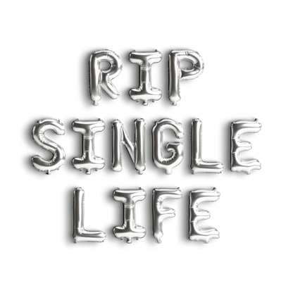 RIP Single Life Balloon Banner - Halloween Bachelorette Party Decorations Bach and Boujee Balloons