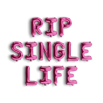 RIP Single Life Balloon Banner - Halloween Bachelorette Party Decorations Bach and Boujee Balloons