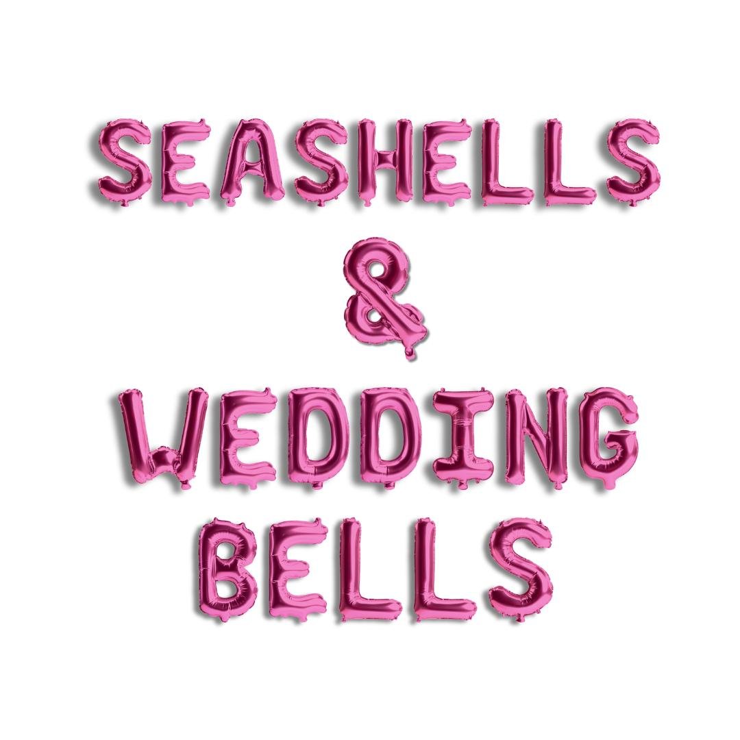 Seashells and Wedding Bells Beach Coastal Theme Bachelorette Banner Last Toast On The Coast Decoration Beach Bachelorette Coastal Cowgirl Bach and Boujee