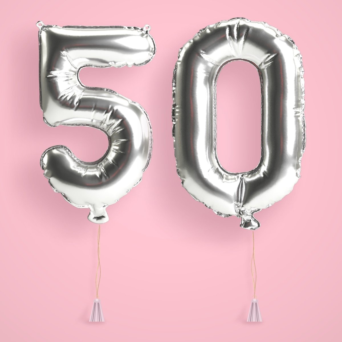 Silver Birthday Number Balloons - Jumbo 40" Bach and Boujee