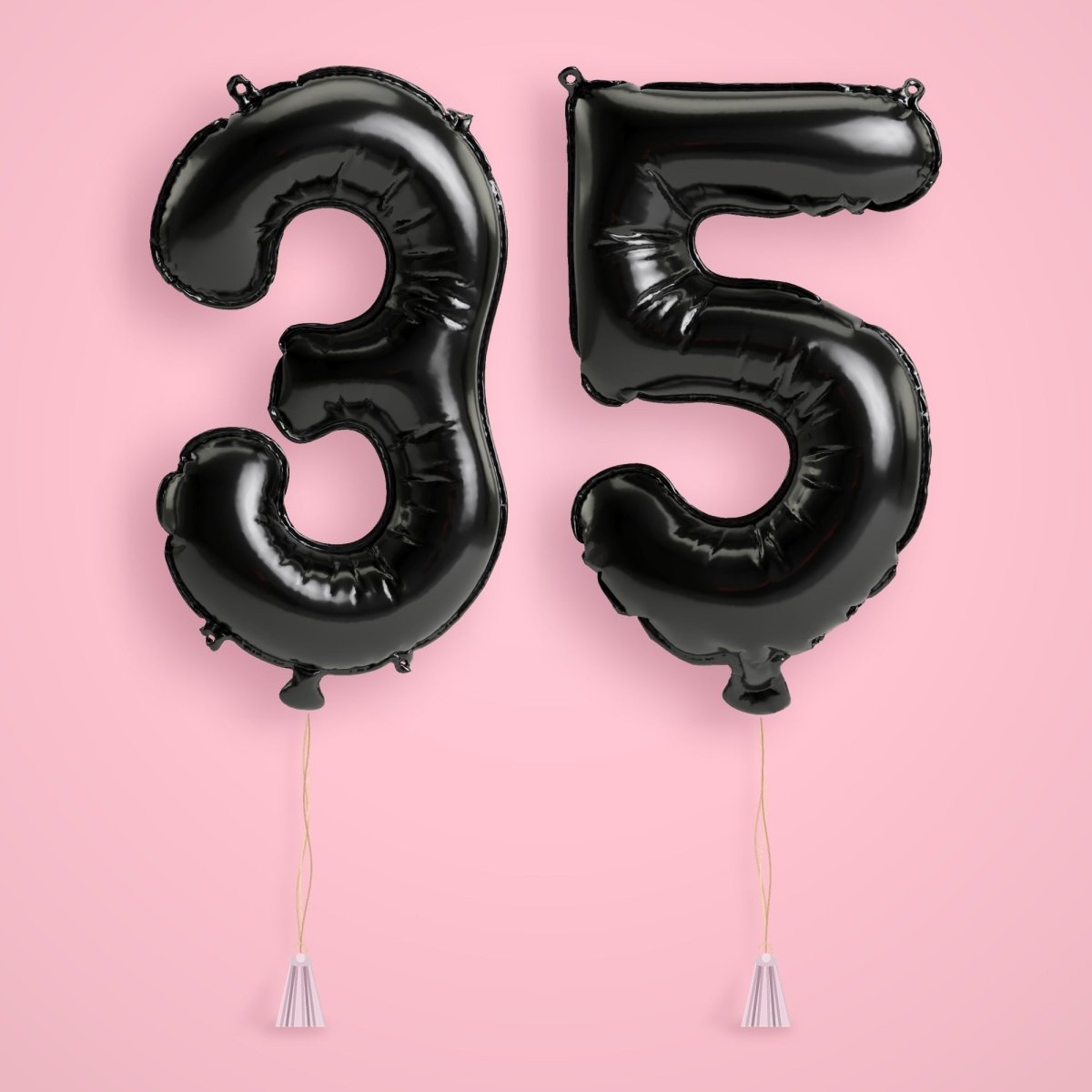 Silver Birthday Number Balloons - Jumbo 40" Bach and Boujee