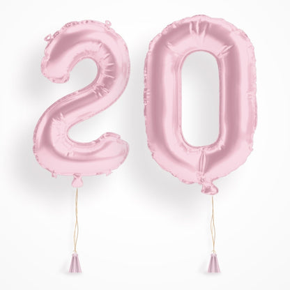 Silver Birthday Number Balloons - Jumbo 40" Bach and Boujee