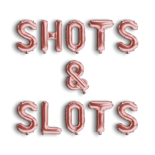 Slots and Shots Balloon Banner - Vegas Girls Trip 21st Birthday Vegas Party Decoration Vegas Before Vows Bachelorette Bach and Boujee Balloons