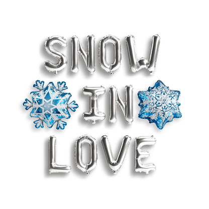 Snow In Love Balloon Banner Bach and Boujee Balloons