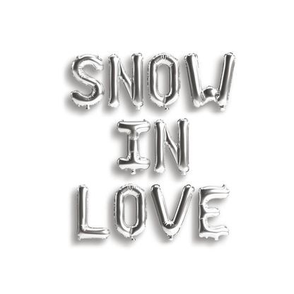 Snow In Love Balloon Banner Bach and Boujee Balloons