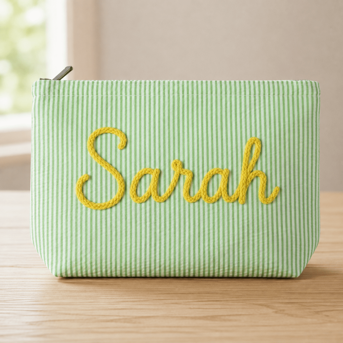 Striped Pouch Bag - Custom Name Gift Bag Bach and Boujee