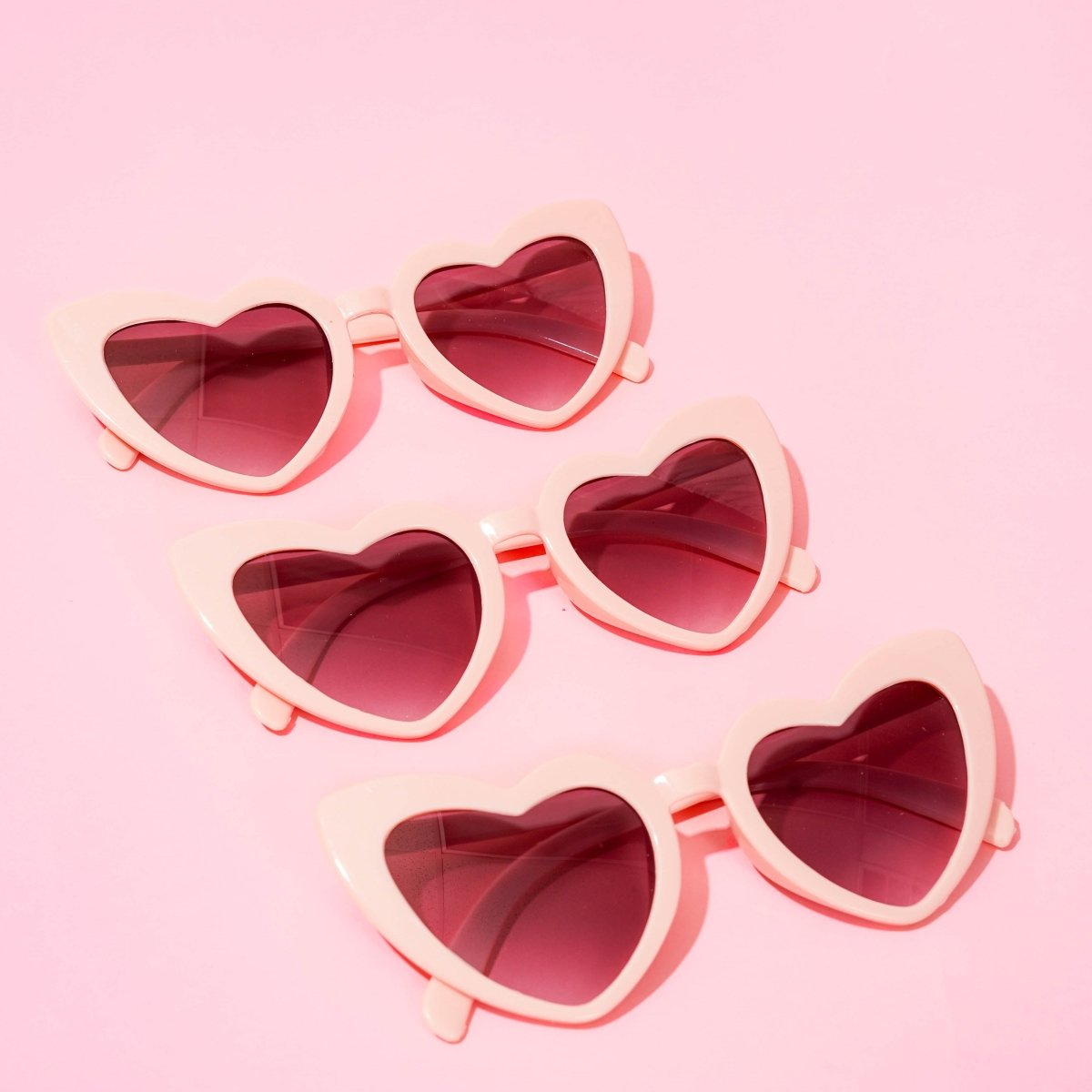 Tan Beige Heart Sunglasses Bach and Boujee