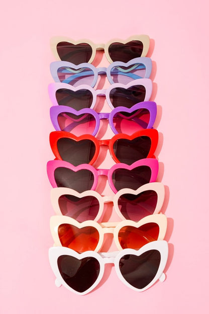 Tan Beige Heart Sunglasses Bach and Boujee