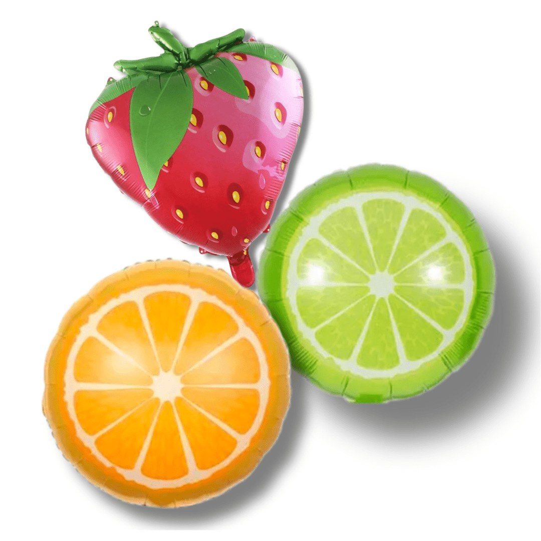 Tutti Fruit Strawberry Orange Lime Balloon Fruit Birthday Balloon Tropical Bachelorette Citrus Fruit Bach and Boujee