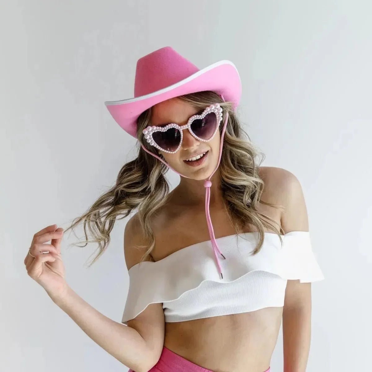 Veiled Bride's Cowboy Hat - The Ultimate Western - Themed Bachelorette Stagette Soiree Accessory Bach and Boujee