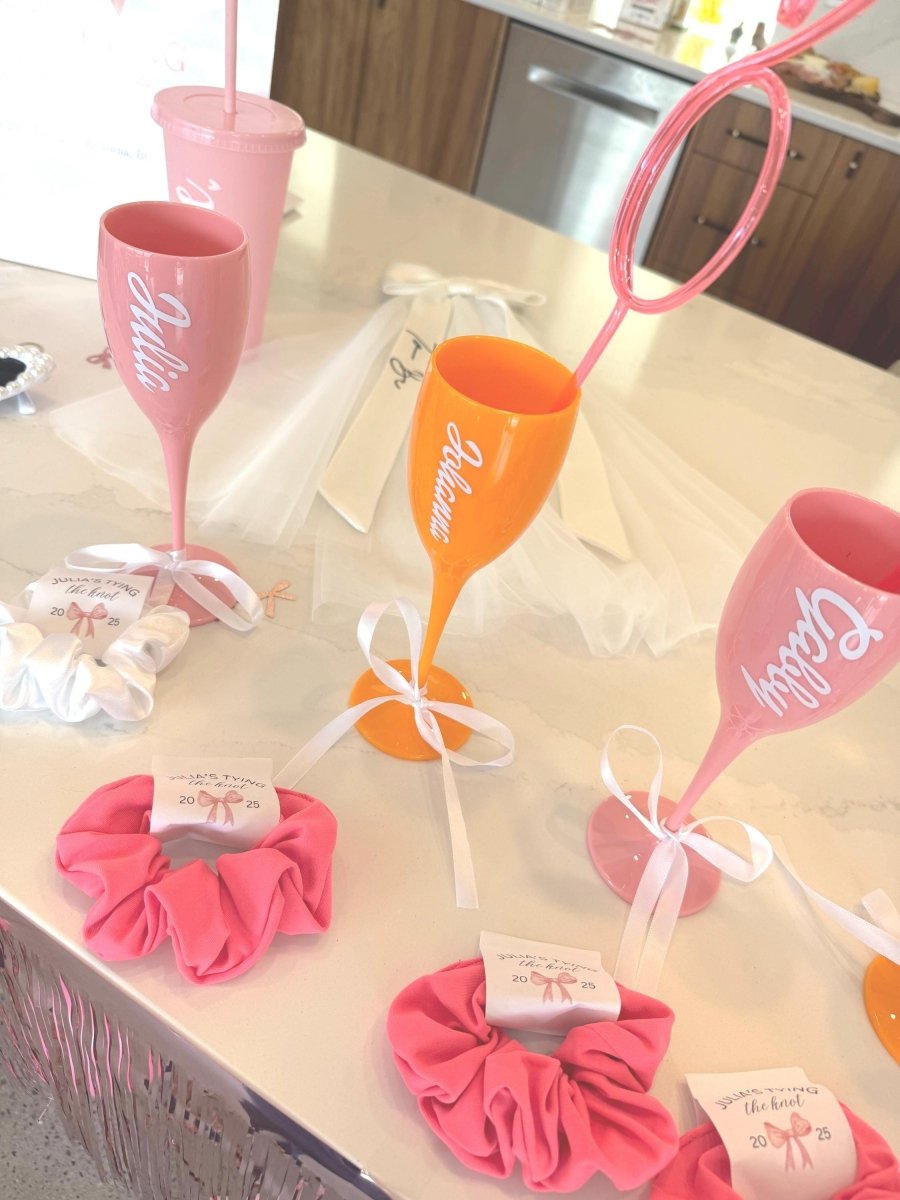 Veuve Cup Personalized Champagne Flute Rendez Veuve Bachelorette Glass Bach and Boujee