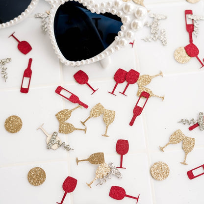 Vino Before Vows Wine Party Confetti Bach and Boujee