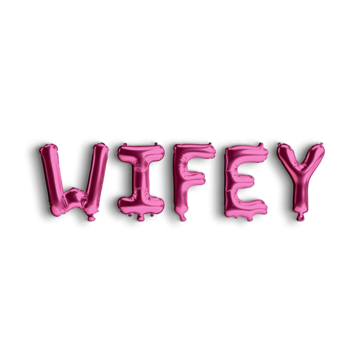 Wifey Balloon Banner - Foil Balloon Letter Banner for Bachelorette Parties Bridal Showers and Hen Parties Bach and Boujee Balloons