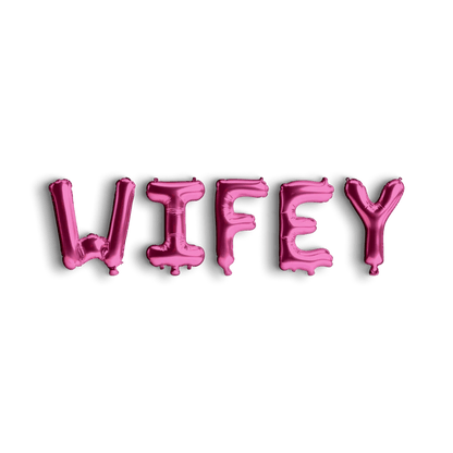 Wifey Balloon Banner - Foil Balloon Letter Banner for Bachelorette Parties Bridal Showers and Hen Parties Bach and Boujee Balloons