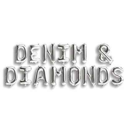 Denim & Diamonds Balloon Banner