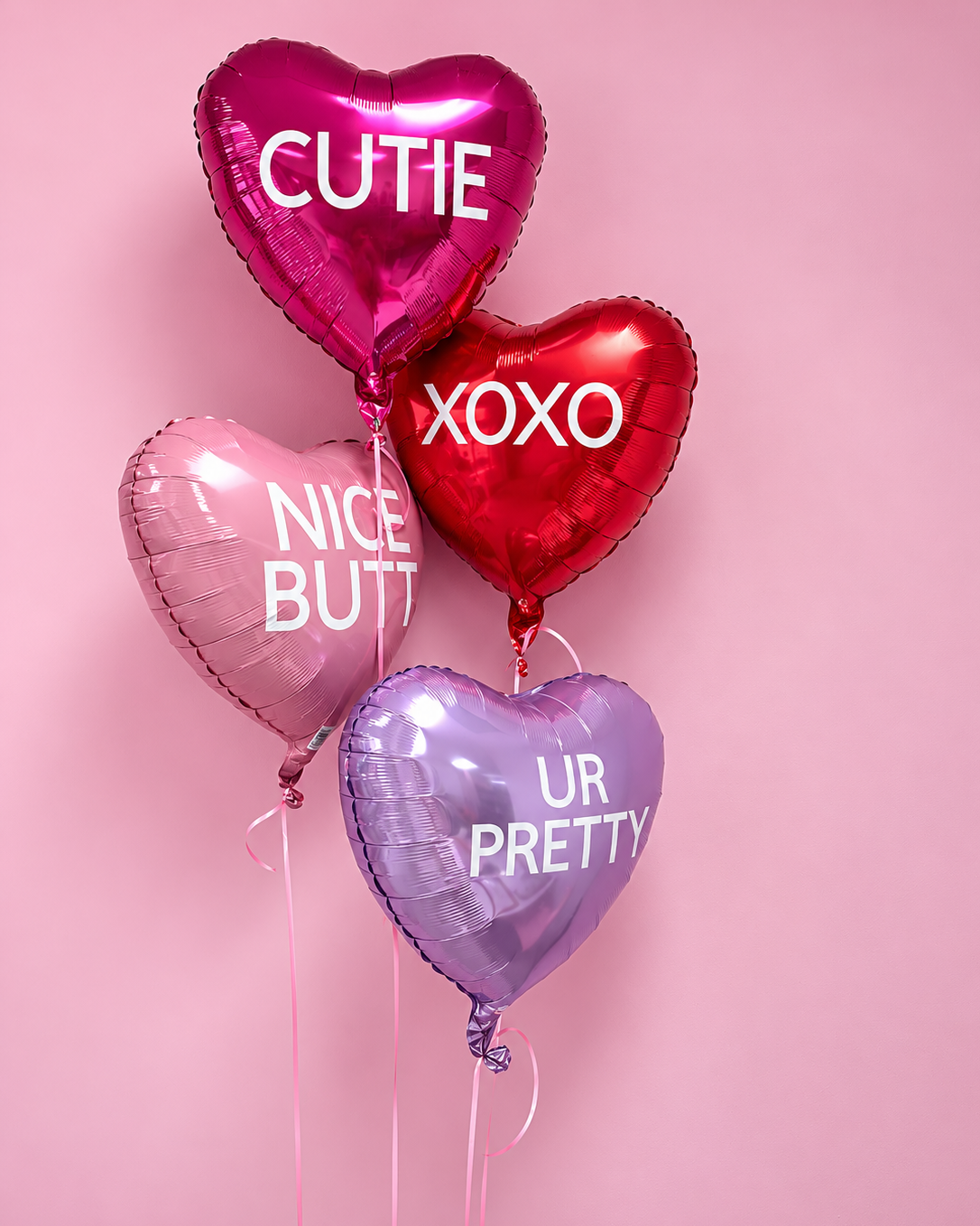 Valentines Heart Phrase Helium Balloon