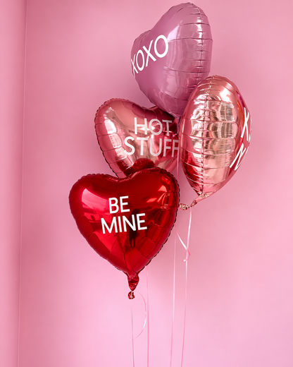 Valentines Heart Phrase Helium Balloon