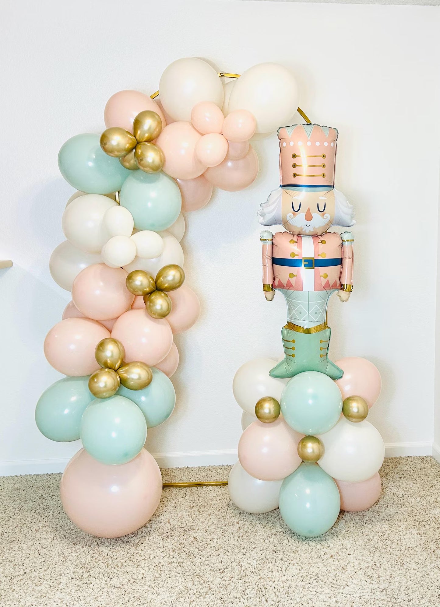 Pastel Christmas Nutcracker Balloon Arch - Grab & Go
