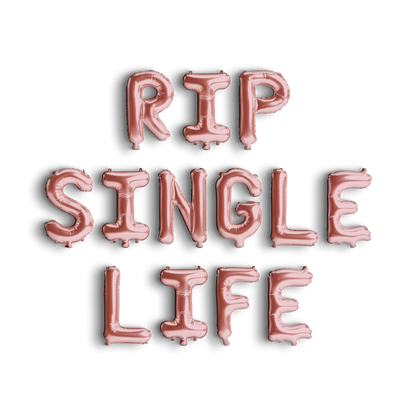 RIP Single Life Ballonbanner - Halloween Junggesellinnenabschied Dekoration