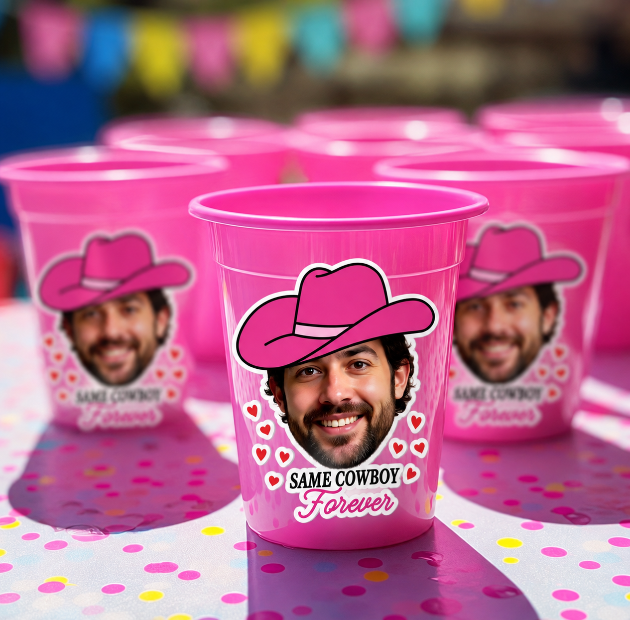 Groom Face Same Cowboy Forever Sticker