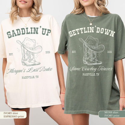 Saddlin Up Cowgirl Nashville Bachelorette Shirt